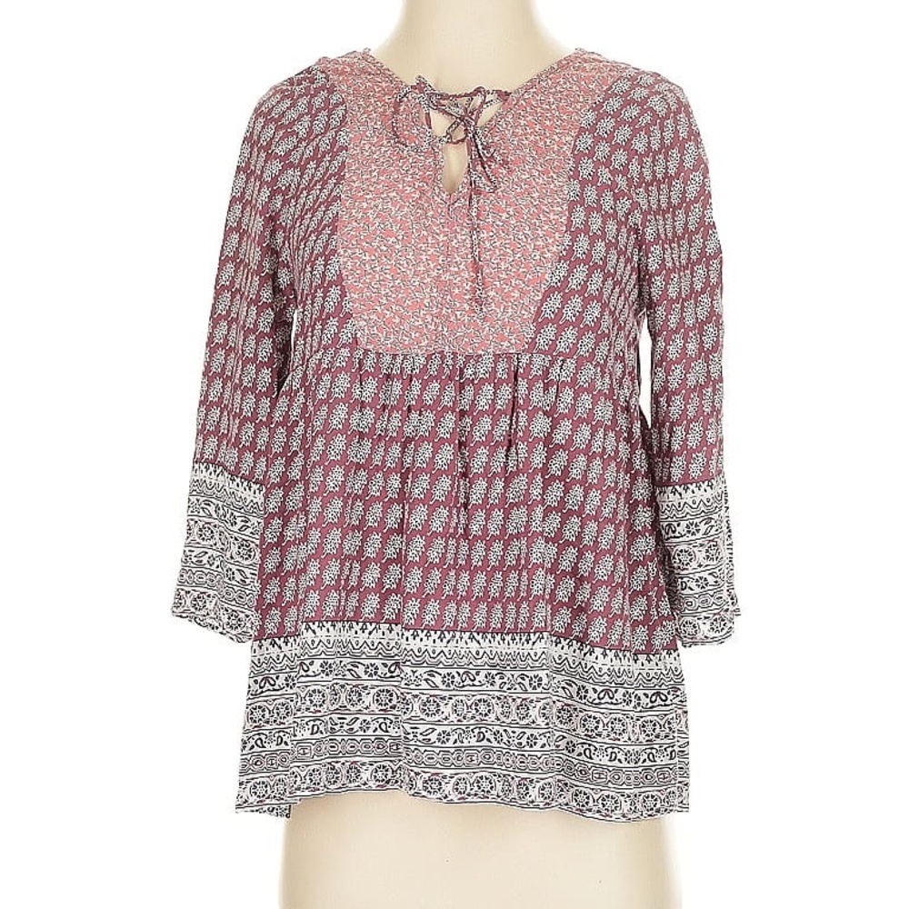 Kori Pink and White Patterned Tunic